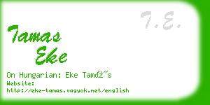 tamas eke business card